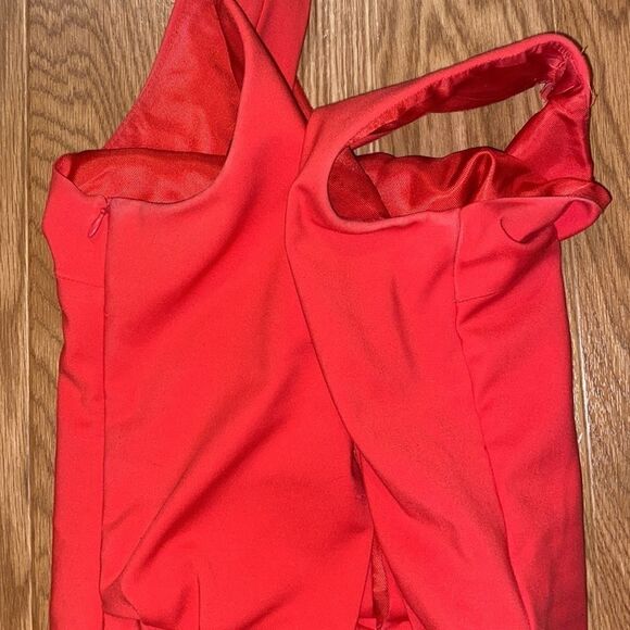 Zara Basic Red Orange Open  Back Sheath Dress (Size Small) - Picture 11 of 11